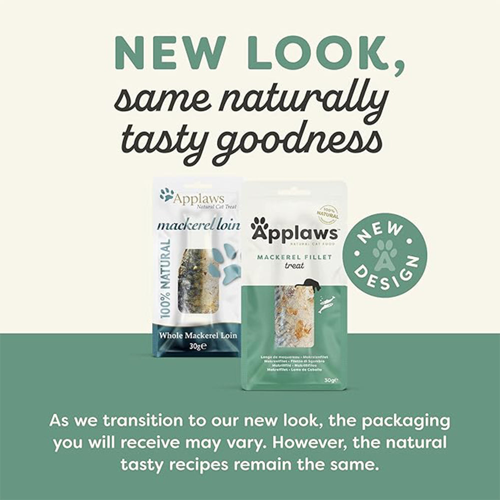Applaws 100% Natural Whole Mackerel Loin Cat Treat - 30 g
